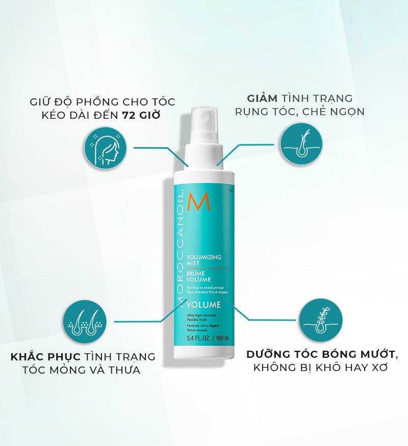 Moroccanoil Volumizing Mist - Xịt tăng phồng dưỡng tóc