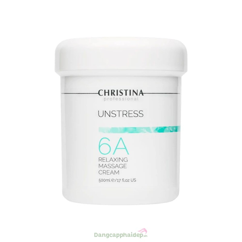 Kem massage Christina Unstress 6A Relaxing Massage Cream dưỡng ẩm và phục hồi da