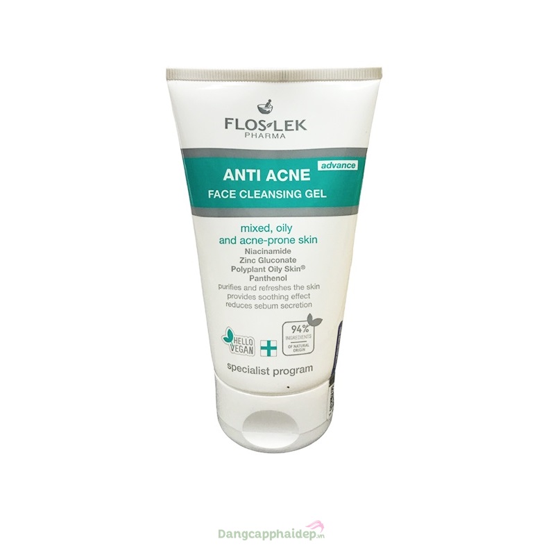 Gel rửa mặt trị mụn Floslek Anti Acne Face Cleansing Gel 125ml