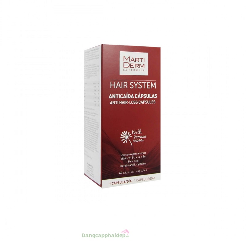 Viên uống giảm rụng tóc Martiderm Hair System Anti Hair-Loss Capsules 60 viên