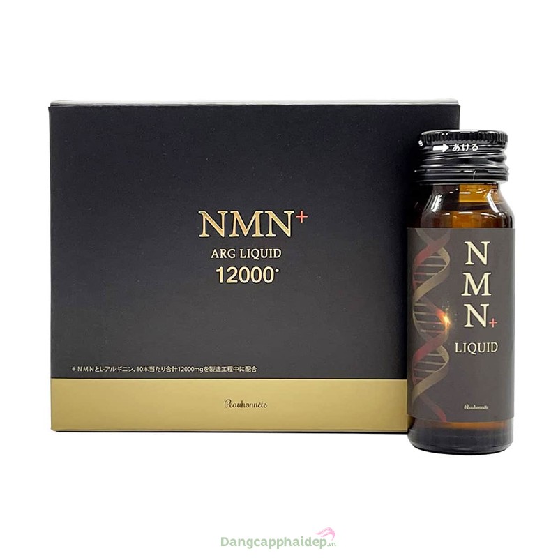 Nước uống NMN + Arg Liquid 12000 Collagen Nhật Bản cho da giữ mãi tuổi trẻ vàng son