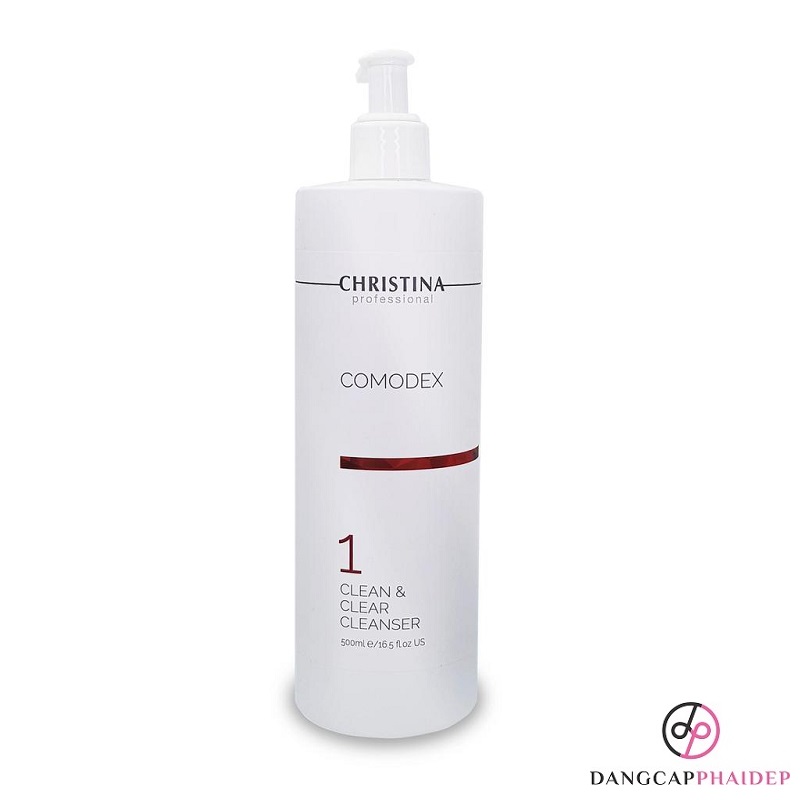 Sữa rửa mặt làm sạch sâu kháng khuẩn Christina Comodex 1 Clean & Clear Cleanser 500ml