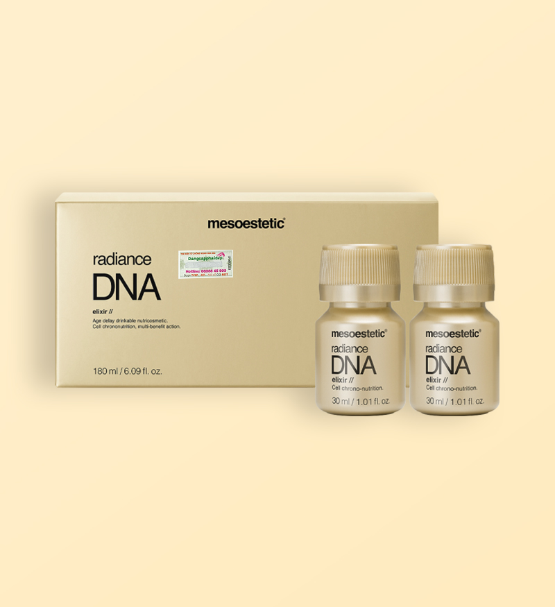 Nước uống dinh dưỡng Mesoestetic Radiance DNA Elixir tái tạo tế bào (6 lọ x 30ml)