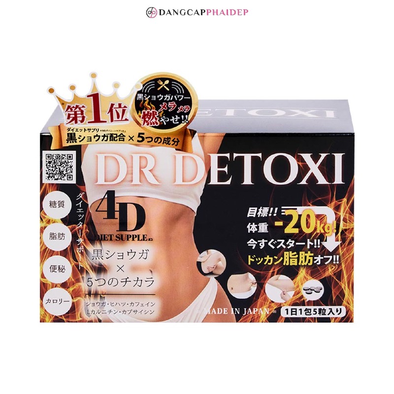 Viên uống Dr Detoxi 4D Nhật Bản hỗ trợ giảm cân thải độc