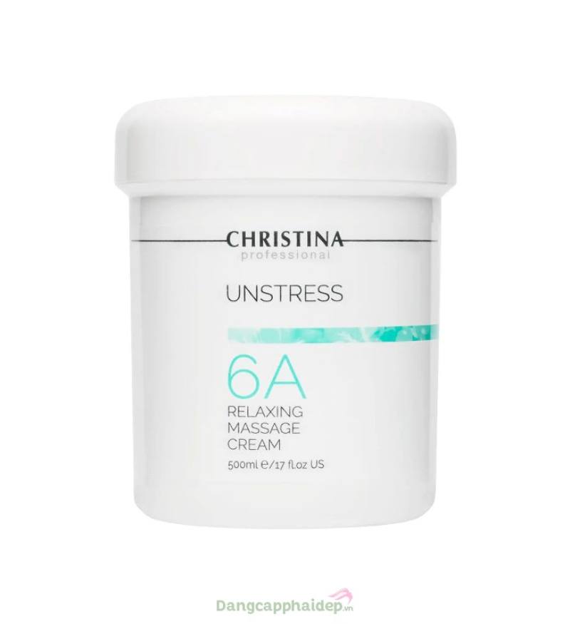 Kem massage dưỡng ẩm và phục hồi da  Christina Unstress 6A Relaxing Massage Cream 500ml