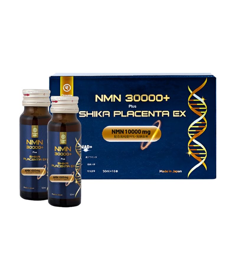 Nước uống trẻ hóa da NMN 30000+ Plus Shika Placenta EX - 50ml x 10 chai
