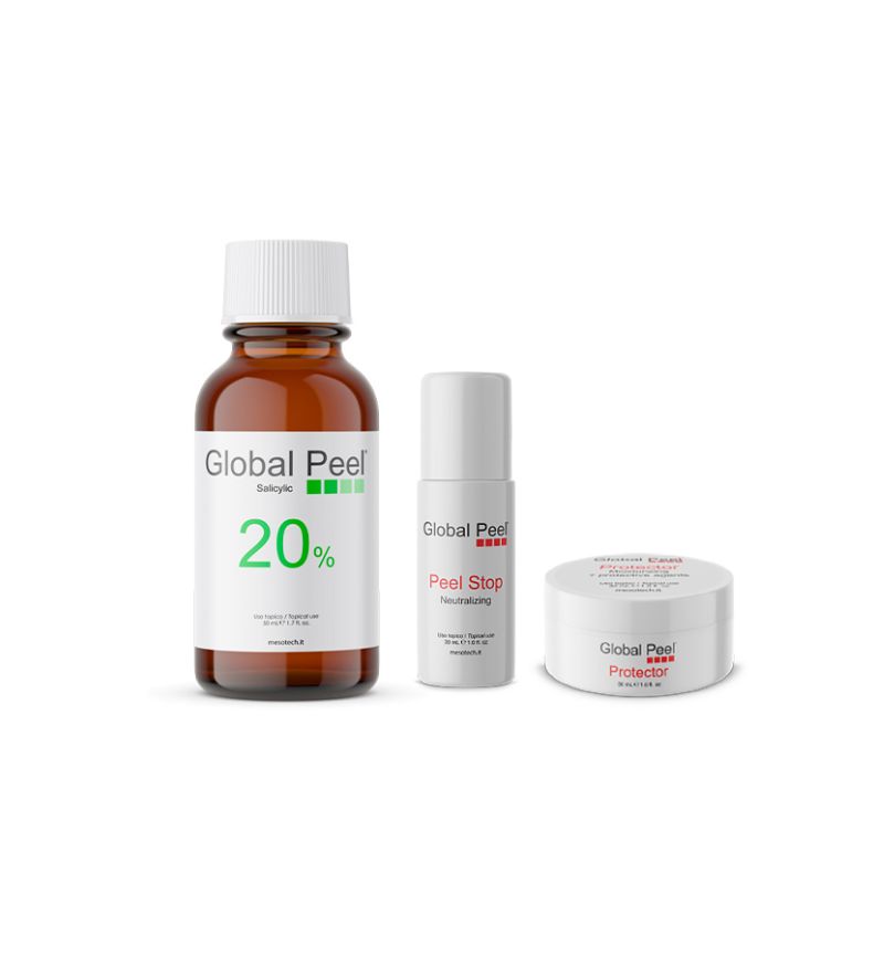 Bộ kit lột tẩy đặc trị da mụn cấp độ 2 & 3 Mesotech Global Peel Salicylic 20% - MST025