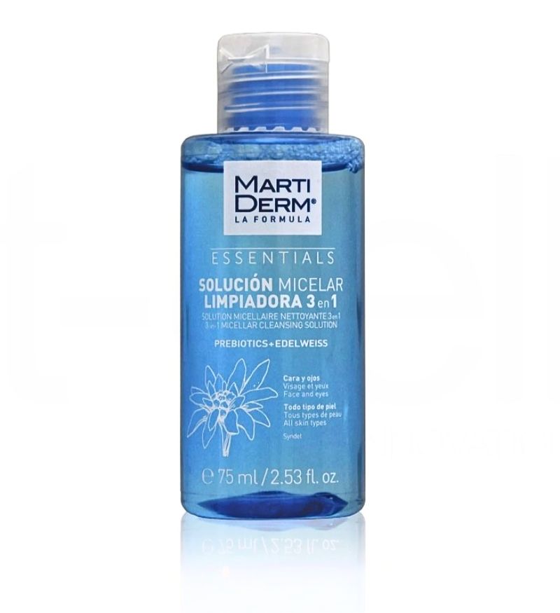 Nước tẩy trang Martiderm Essentials Micellar Cleansing Solution 3 In 1 cho da nhạy cảm 75ml
