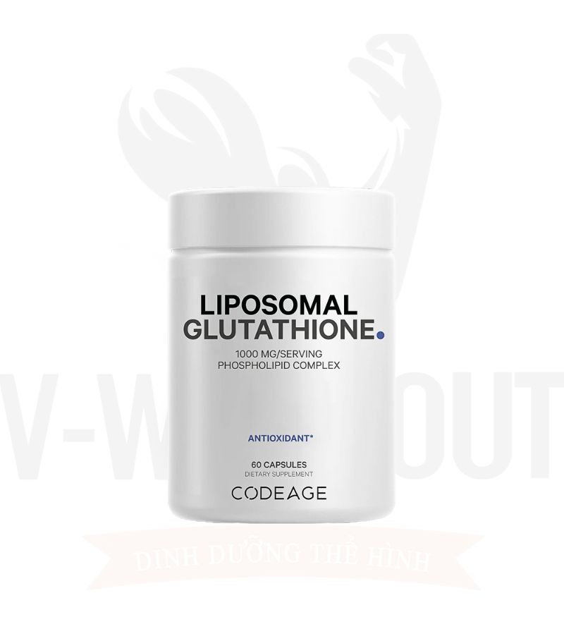 Viên uống trắng da Codeage Liposomal Glutathione 1000mg hộp 60 viên nang
