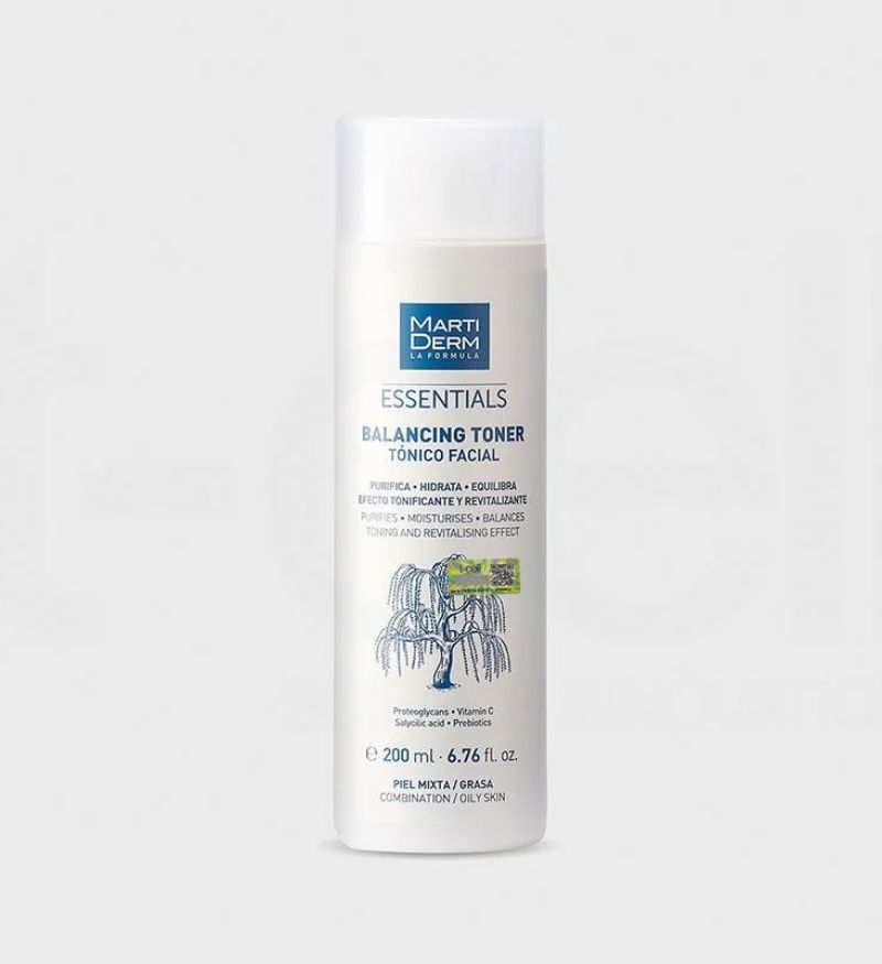 Nước cân bằng làm sạch Martiderm Essentials Balancing cho da hỗn hợp đến dầu 200ml