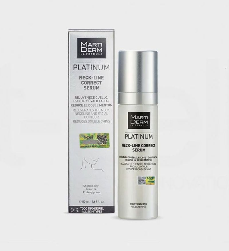 Tinh chất làm săn chắc trẻ hóa da vùng cổ Martiderm Platinum Neck Line Correct Serum 50ml