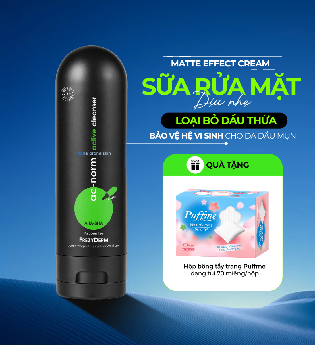Sữa rửa mặt Frezyderm Ac-Norm Active Cleanser 200ml - Dành cho da mụn