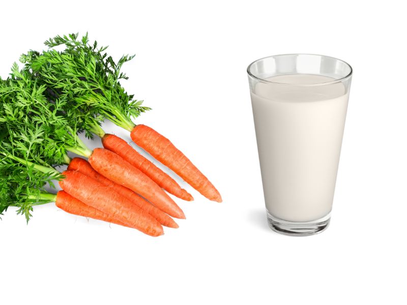 Cách làm trắng da toàn thân bằng cà rốt và sữa tươi không đường