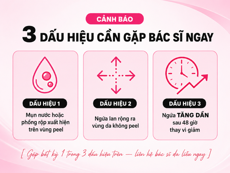 3 dấu hiệu đỏ, gặp 1 trong 3 thì liên hệ bác sĩ da liễu ngay