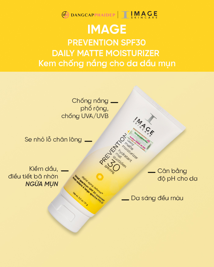 Image Prevention SPF 30 Matte đa tác dụng, bảo vệ làn da toàn diện.
