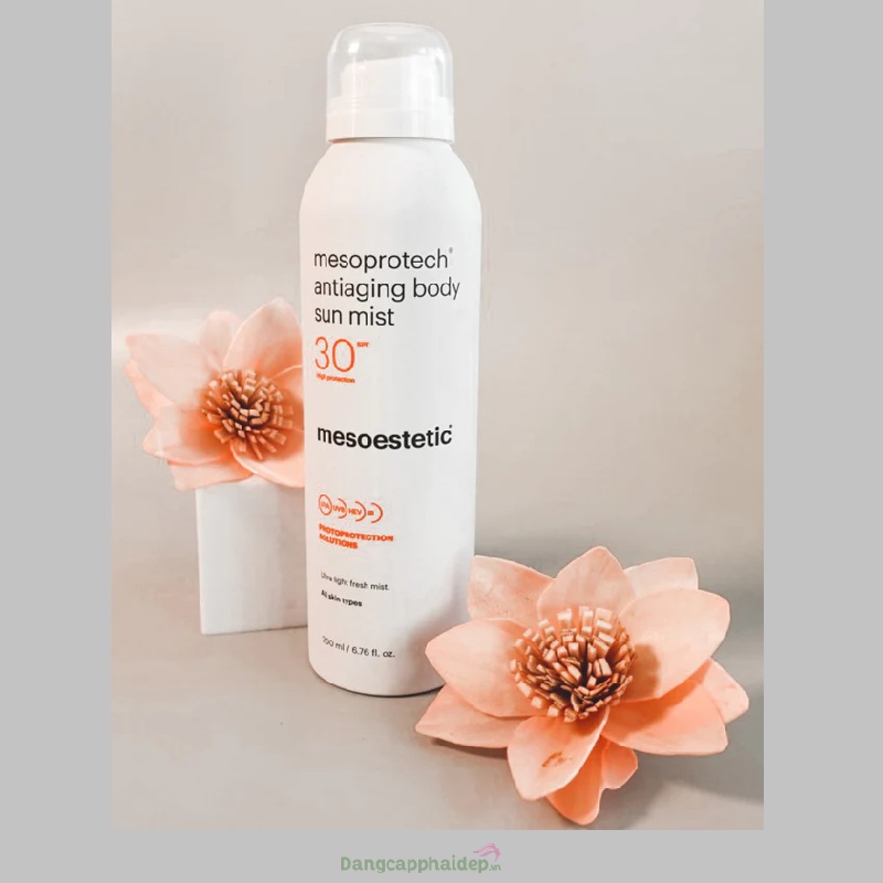 Mesoestetic Mesoprotech Antiaging Body Sun Mist SPF 30 Xịt dưỡng thể
