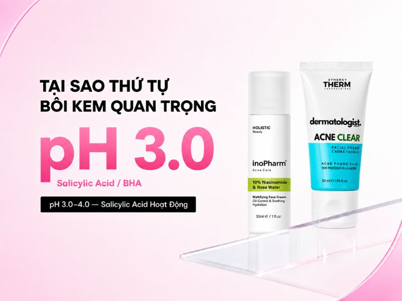 Vì sao thứ tự bôi kem hỗ trợ giảm mụn và kem dưỡng ẩm lại quan trọng