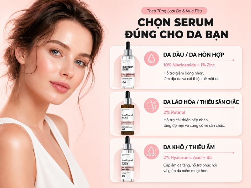 Cách chọn serum phù hợp theo từng loại da và mục tiêu chăm sóc