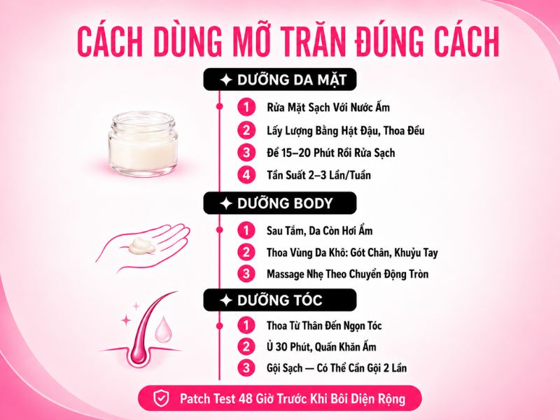 Cách sử dụng mỡ trăn đúng cách để đạt kết quả tốt nhất