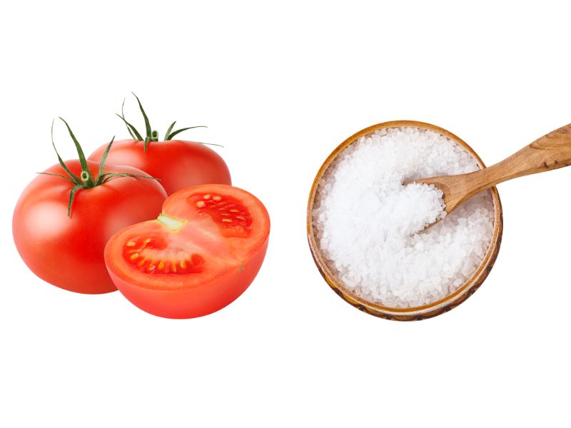 cách làm trắng da bằng cà chua và muối