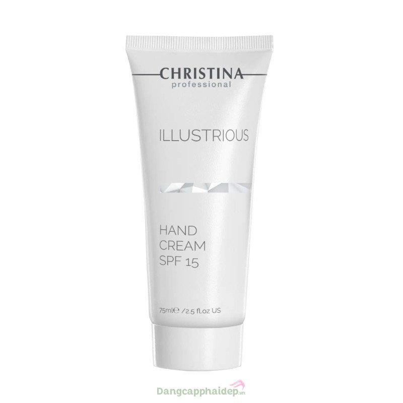 Kem làm sáng da và chống nhăn tay Christina Illustrious Hand Cream SPF15.