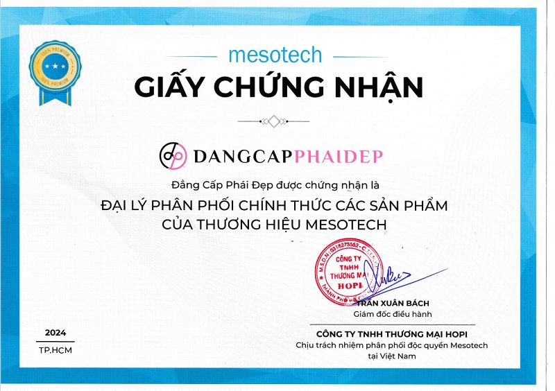 Đẳng Cấp Phái Đẹp - Đại lý phân phối chính thức của Mesotech tại thị trường Việt Nam