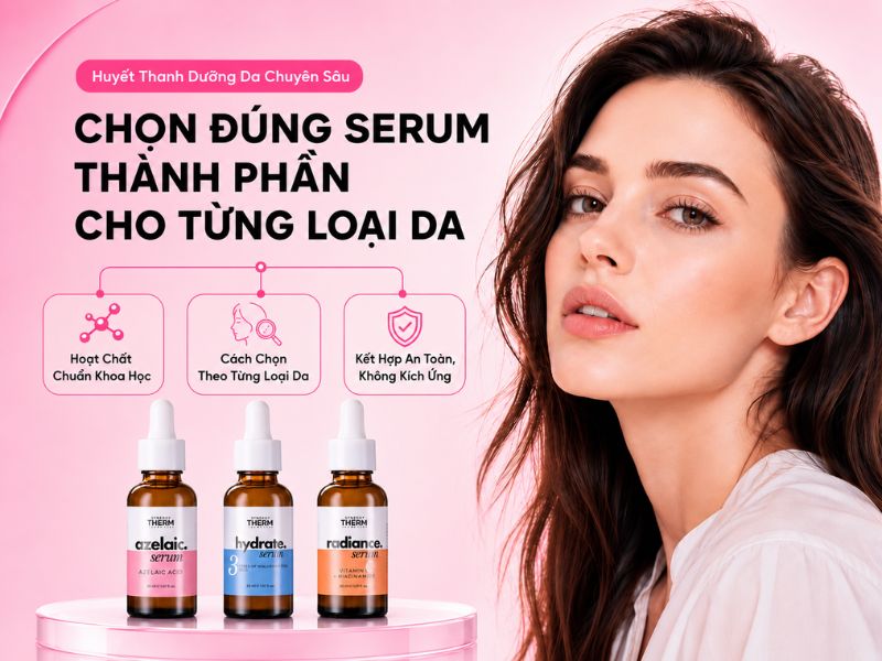 Huyết thanh dưỡng da (serum) là gì? Thành phần, cách dùng và cách chọn phù hợp từng loại da