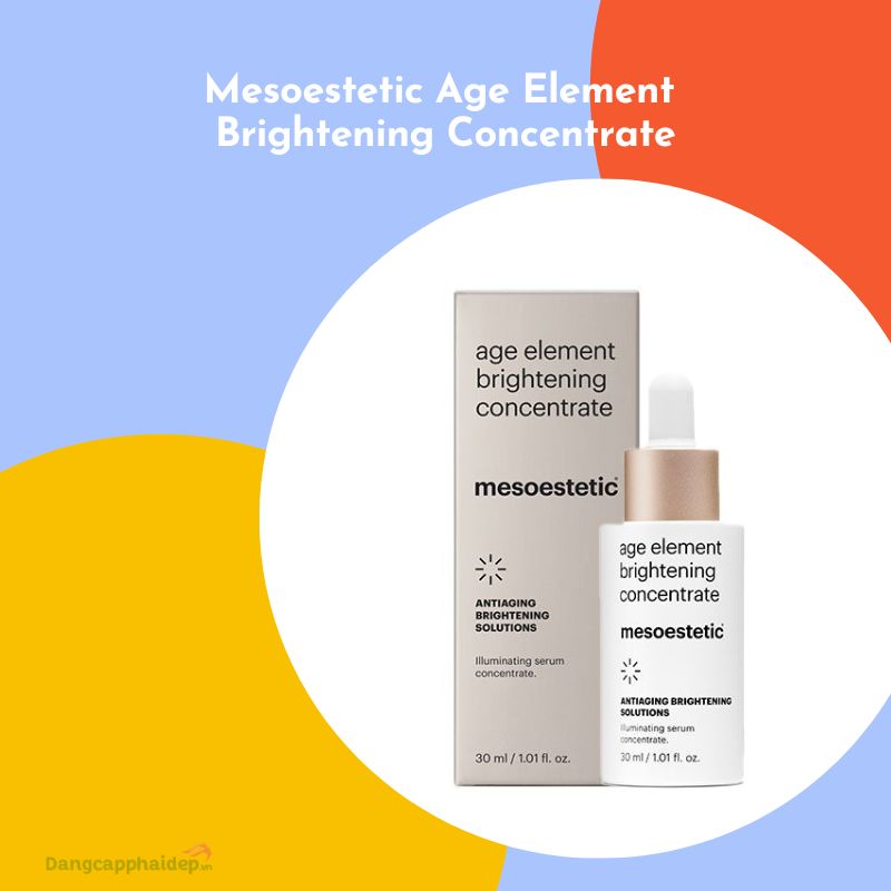 Nên sử dụng Mesoestetic Age Element Brightening Concentrate mỗi ngày.