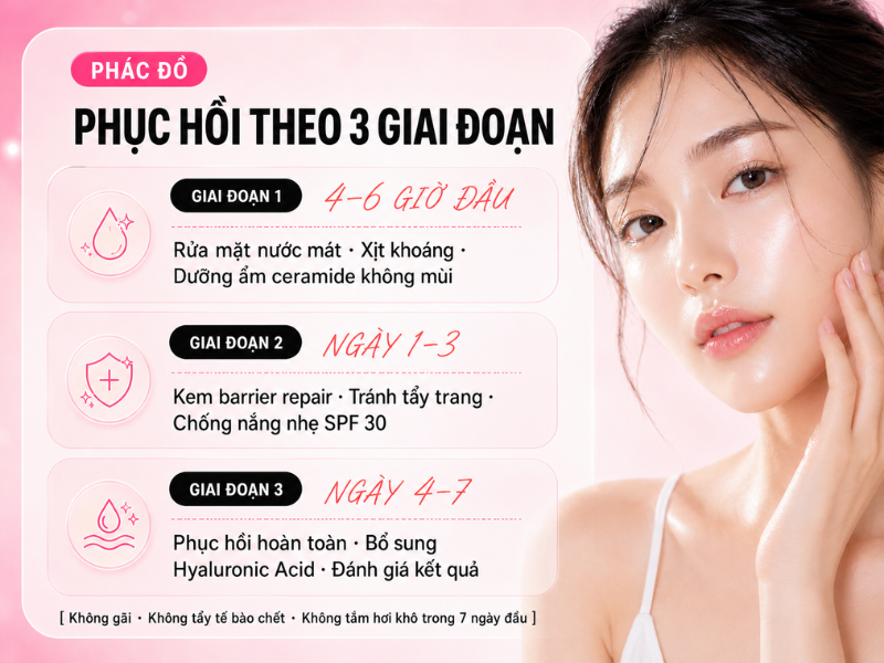 Phác đồ xử lý khi peel da bị ngứa theo từng giai đoạn