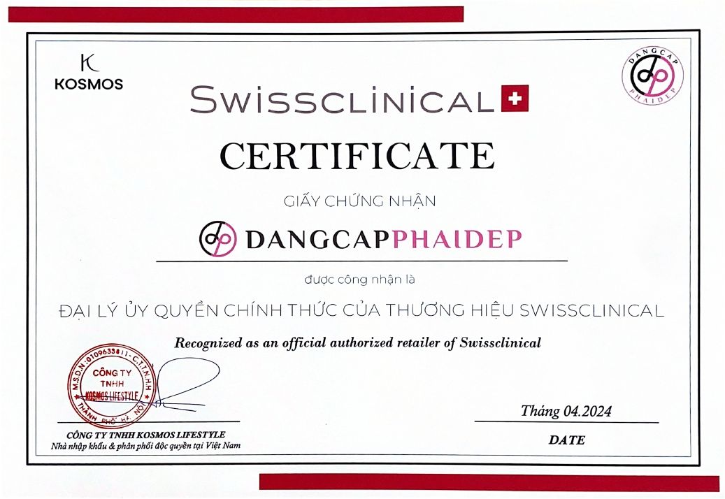 Đẳng Cấp Phái Đẹp là đai lý phân phối chính thức Swissclinical